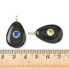 Natural Obsidian Pendants G-H318-04G-01-3