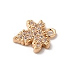 Brass Micro Pave Cubic Zirconia Charms KK-C062-046G-02-2