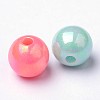 AB Color Plated Acrylic Round Beads SACR-Q109-8mm-M-2