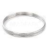 Non-Tarnish 3Pcs 304 Stainless Steel Plain Bangles Set BJEW-G684-02A-P-2