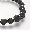 Natural Lava Rock Beads Stretch Bracelets BJEW-JB02711-01-2