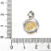 925 Sterling Silver Pave Cubic Zirconia Pendants STER-B009-01B-02-3
