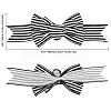 Black and White Stripes Pattern Linen Bowknot Display Decoration AJEW-WH0258-687-2