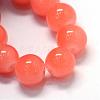 Baking Paint Imitation Jade Glass Round Bead Strands DGLA-Q021-6mm-31-2