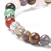 Natural Mixed Wealth Stone Beaded Stretch Bracelets BJEW-D446-B-39-3