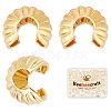 160Pcs Brass Crimp Bead Cover FIND-BBC0003-65A-G-1