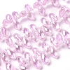 Electroplate Glass Faceted Teardrop Beads Strands X-EGLA-D014-36-1