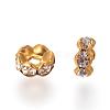 Brass Rhinestone Spacer Beads RB-A014-L8mm-01C-2