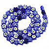 Handmade Millefiori Glass Bead Strands LAMP-J035-8mm-37-3