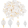 40Pcs 4 Styles Grade B Natural Cultured Freshwater Pearl Connector Charms PEAR-HY0001-04-1