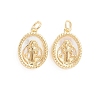 Religion Brass Pendants ZIRC-E164-37G-2