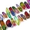 Electroplated Natural Quartz Crystal Beads Strands G-F800-D14-1