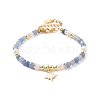 Brass Star Charm Bracelet & Necklace SJEW-JS01268-5