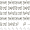 20Pcs Alloy Rhinestone Bowknot Stud Earring Findings EJEW-SC0001-49-1