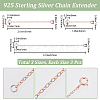 9Pcs 3 Style 925 Sterling Silver Cable Chain Extender FIND-BBC0003-31-2