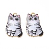 Alloy Enamel Pendants X-ENAM-M046-12G-E-2