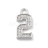 Brass Micro Pave Clear Cubic Zirconia Pendants ZIRC-I067-02C-1