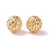Brass Hollow Round Beads KK-P226-17CG-2