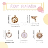 10Pcs 5 Style Brass Pendants KK-SZ0001-59G-2