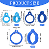 60Pcs 3 Style Silicone Pendant SIL-GF0001-28B-2