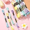 24 Skeins 6 Colors 6-Ply Polyester Embroidery Floss OCOR-FS0001-04-8