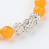 Natural Agate Beads Stretch Bracelets BJEW-E284-02A-2