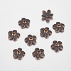 Tibetan Style Alloy Bead Caps TIBEB-LF0202YKG-R-FF-2