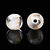 Handmade Gold & Silver Foil Glass Beads FOIL-N030-03A-01I-3