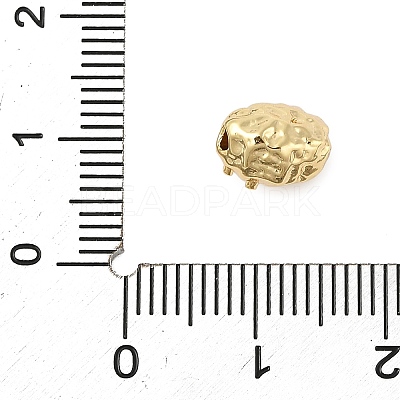 Nuggest Brass Micro Pave Cubic Zirconia Beads KK-F889-01G-07-1