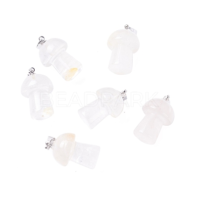 Natural Quartz Crystal Pendants G-M380-B11-P-1