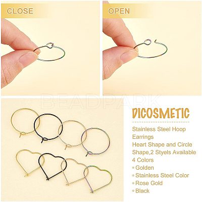 24Pcs 6 Style Ion Plating(IP) 316L Surgical STAS-DC0001-22-1