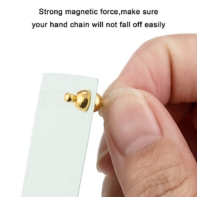 Brass Magnetic Clasps with Loops X-KK-D331-G-NF-1