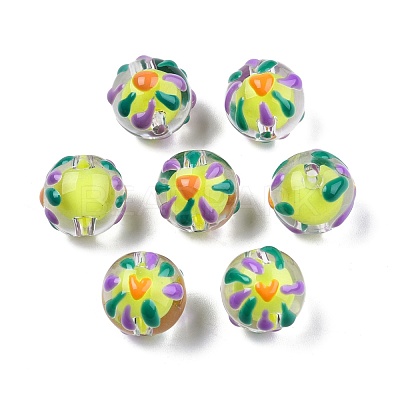 Transparent Acrylic Enamel Beads TACR-G040-01N-1