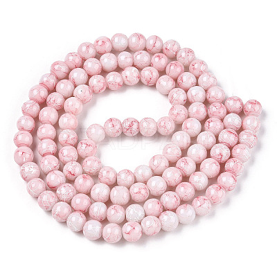 Drawbench Glass Round Beads GLAD-WH0001-01-17-1