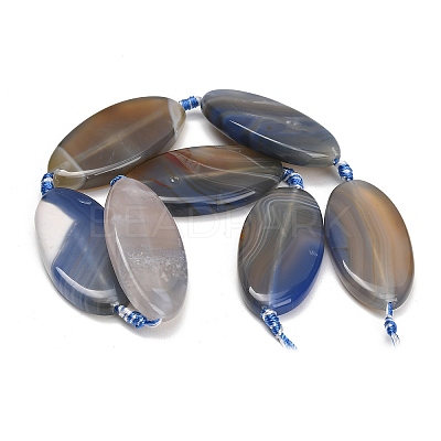 Natural Banded Agate Beads Strands GG-CBAB074-01-1