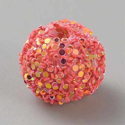 Opaque Acrylic Beads MACR-WH0010-12L-1