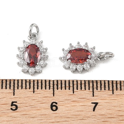 SHEGRACE Brass Micro Pave Cubic Zirconia Pendants XGRQ2O803-446F-P-1