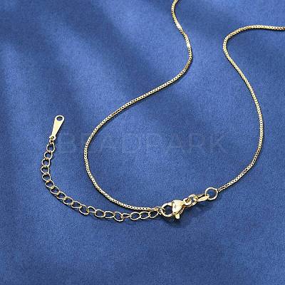 Brass Box Chain Necklaces for Women NJEW-G160-17G-1