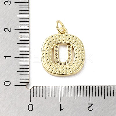 Rack Plating Brass Micro Pave Clear Cubic Zirconia Pendants KK-E102-33G-U-1