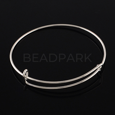 Adjustable Iron Expandable Bangle Making BJEW-R038-P-1