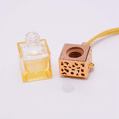Car Hanging Air Freshener Glass Bottles DJEW-WH0008-10B-1