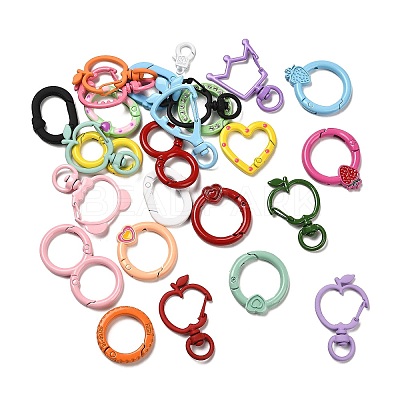 Spray Painted Alloy Clasps Set FIND-XCP0002-44-1