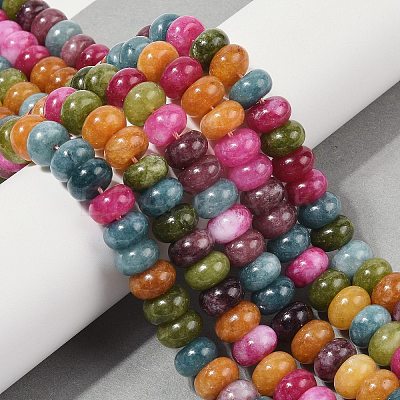 Dyed Natural White Jade Beads Strands X-G-G107-A10-01-1