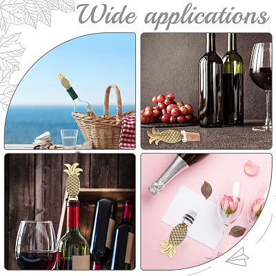 2Pcs 2 Style Zinc Alloy Wine Stoppers FIND-GF0011-17A-1