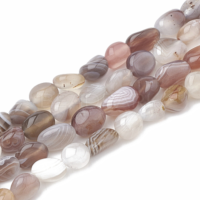 Natural Botswana Agate Beads Strands G-S331-6x8-010-1