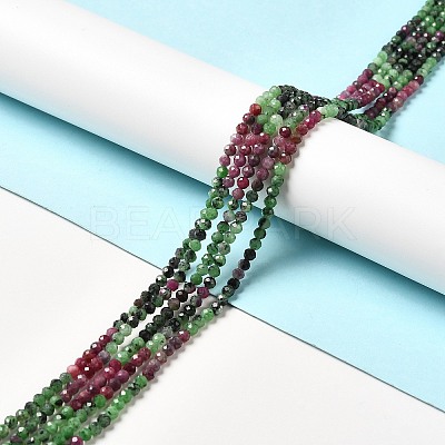 Natural Ruby in Zoisite Beads Strands G-I341-13A-1