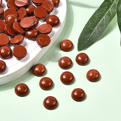 Natural Red Jasper Cabochons X-G-H1596-FR-10mm-15-1