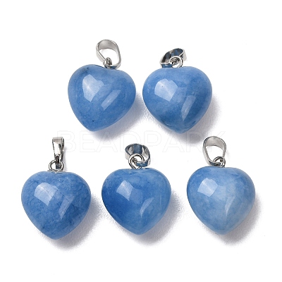 Dyed & Heated Natural Agate Pendants G-I311-A48-G-1