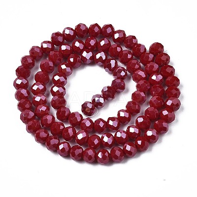 Electroplate Glass Beads Strands EGLA-A034-P2mm-A13-1