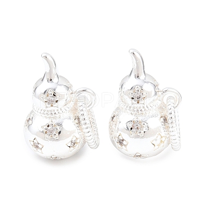 Brass Pave Clear Cubic Zirconia Pendants KK-L274-12S-1